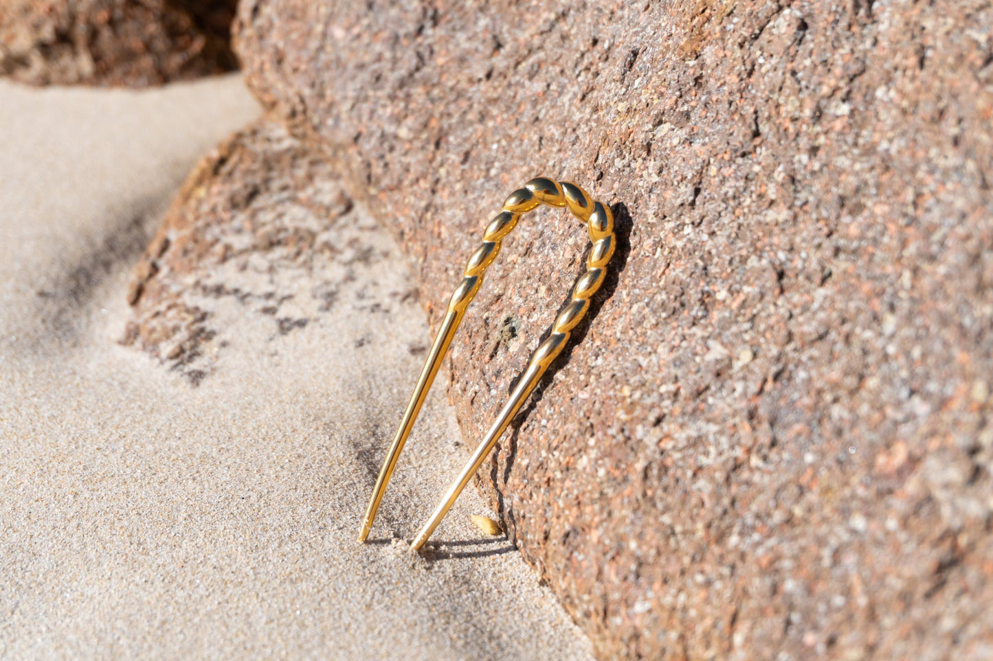 18K Gold Plated French Twist hair pin - Be Lusch