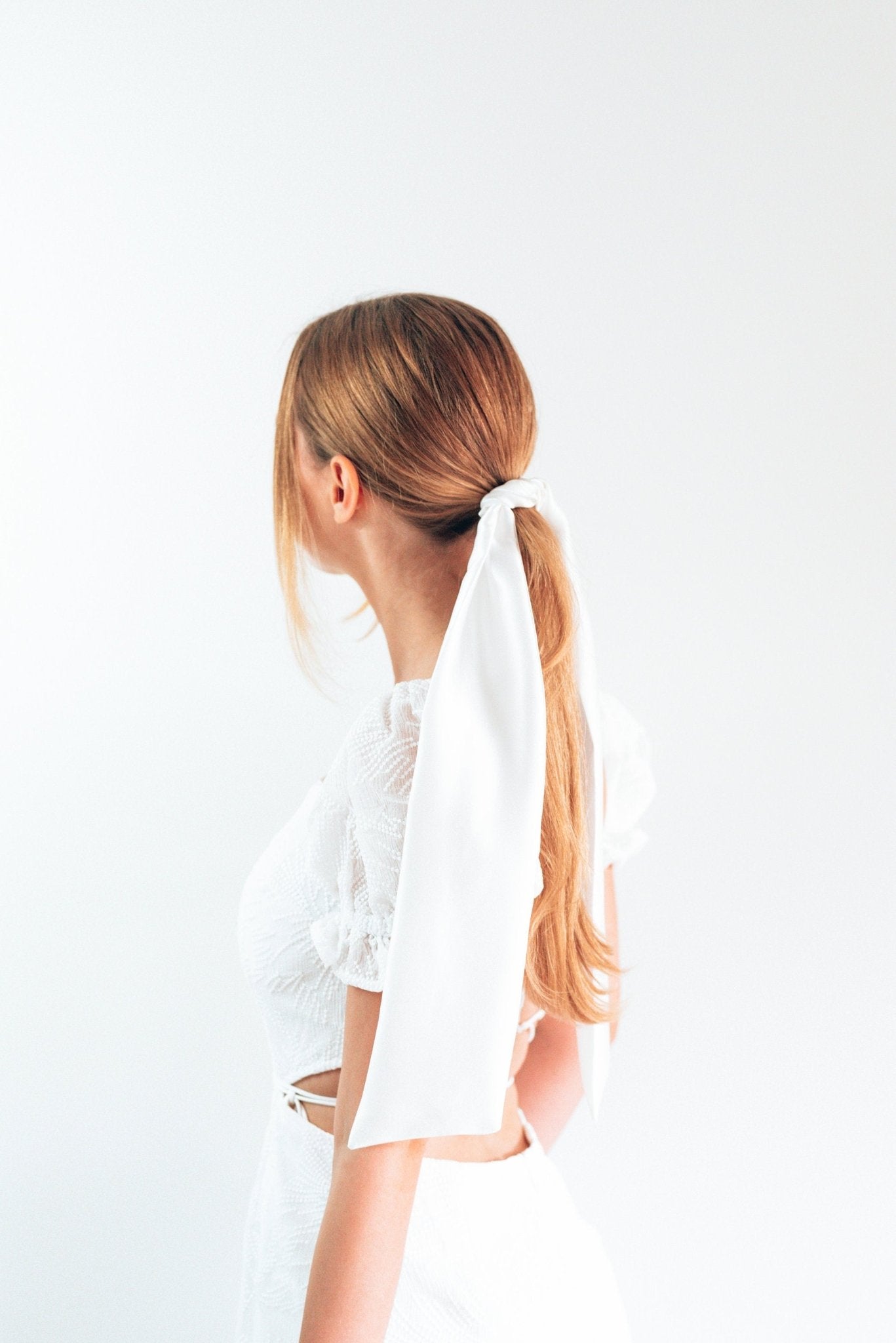 Bridal oversized silk hair ribbon - Be Lusch